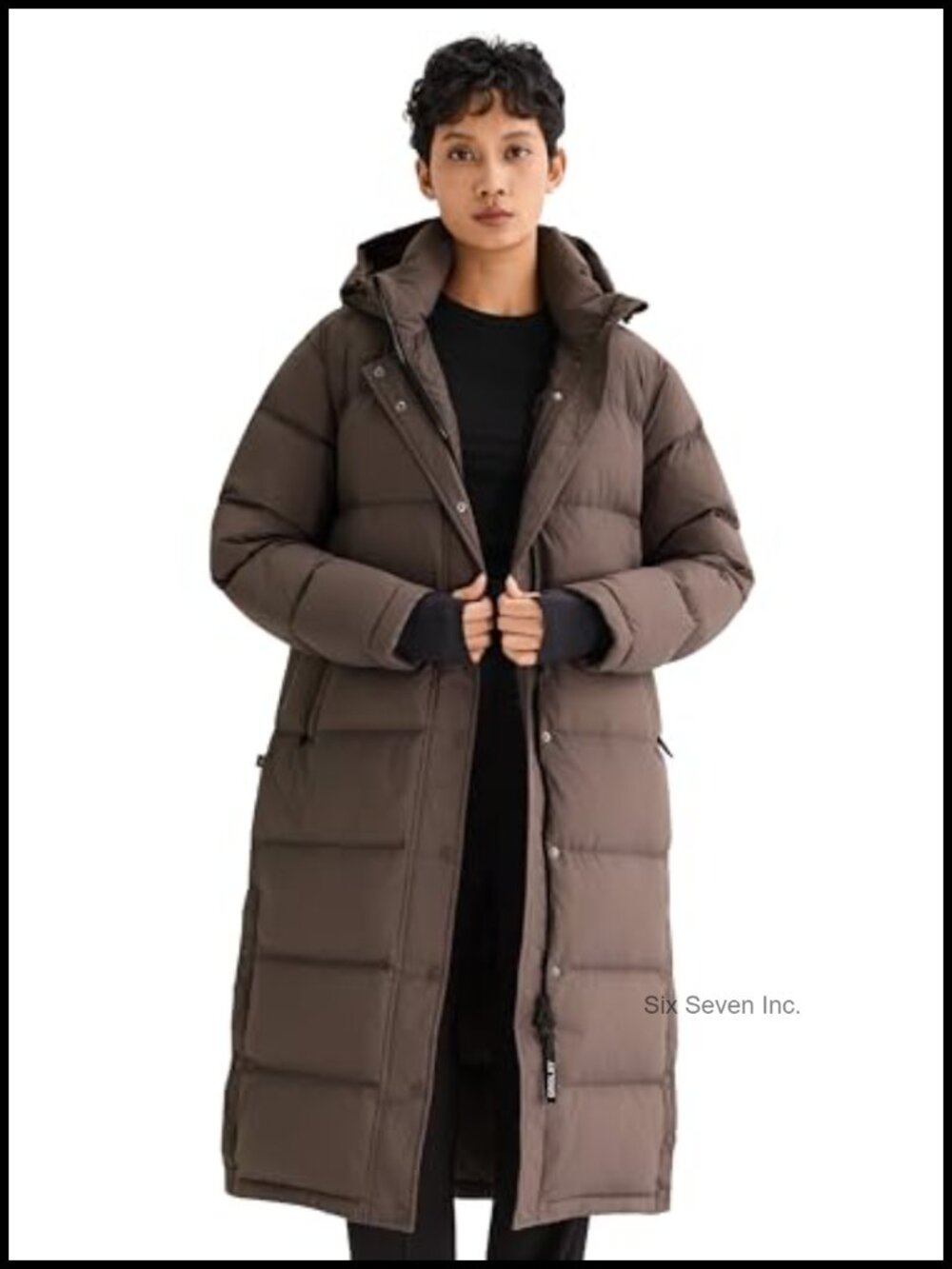 Women's Winter Maxi Down Puffer Coat 90% Duck Down 700 Fill Detachable Hood